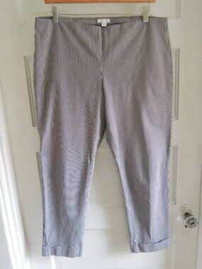 J. Jill Premium Bistretch Black & White Gingham Micro Check Pants 14
